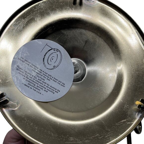 Brass Gold Tone Wall Candle Holder Sconce 3 Arm Candelabra USA Vintage Retro - Picture 8 of 15